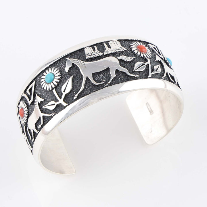 Horse and Flower Cuff