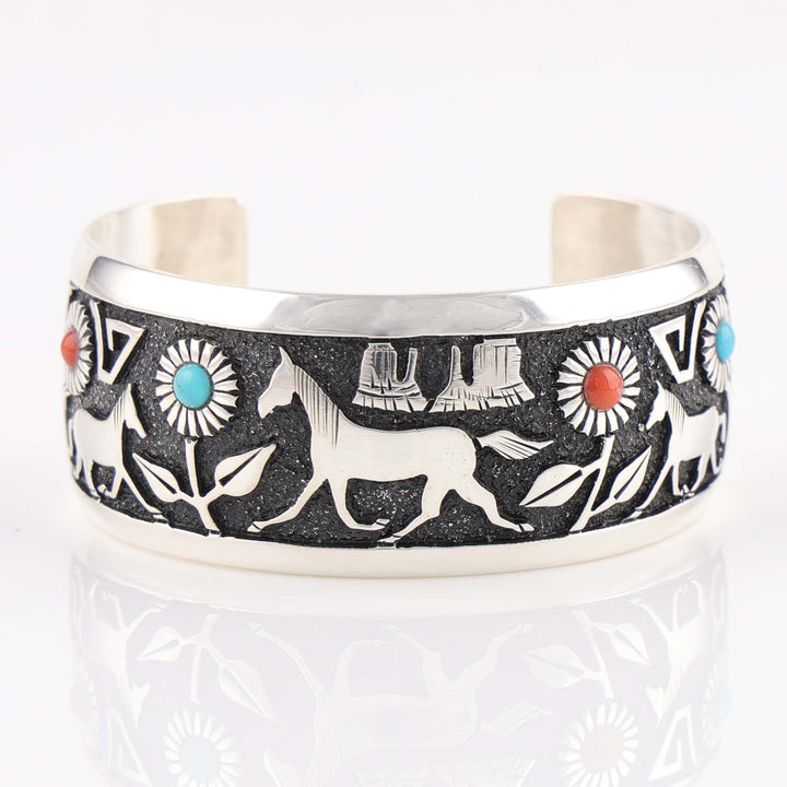 Horse and Flower Cuff