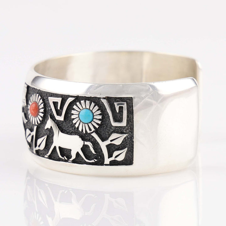 Horse and Flower Cuff