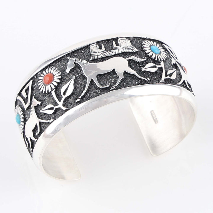 Horse and Flower Cuff