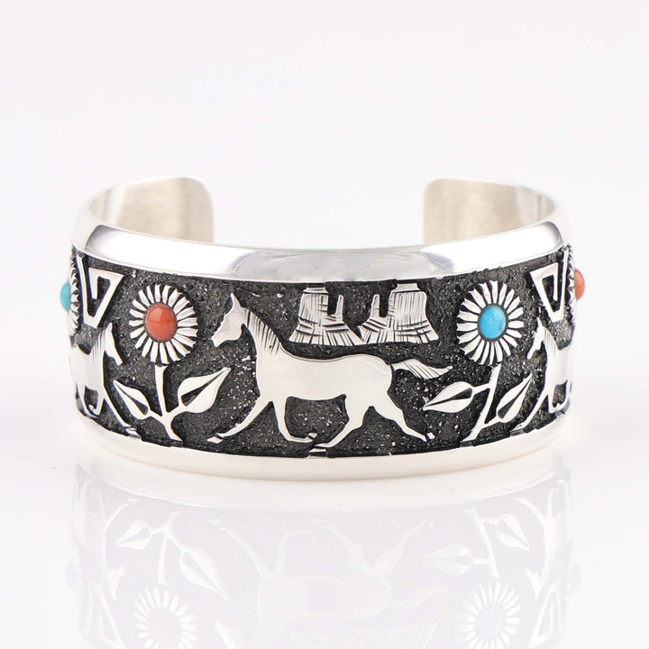 Horse and Flower Cuff
