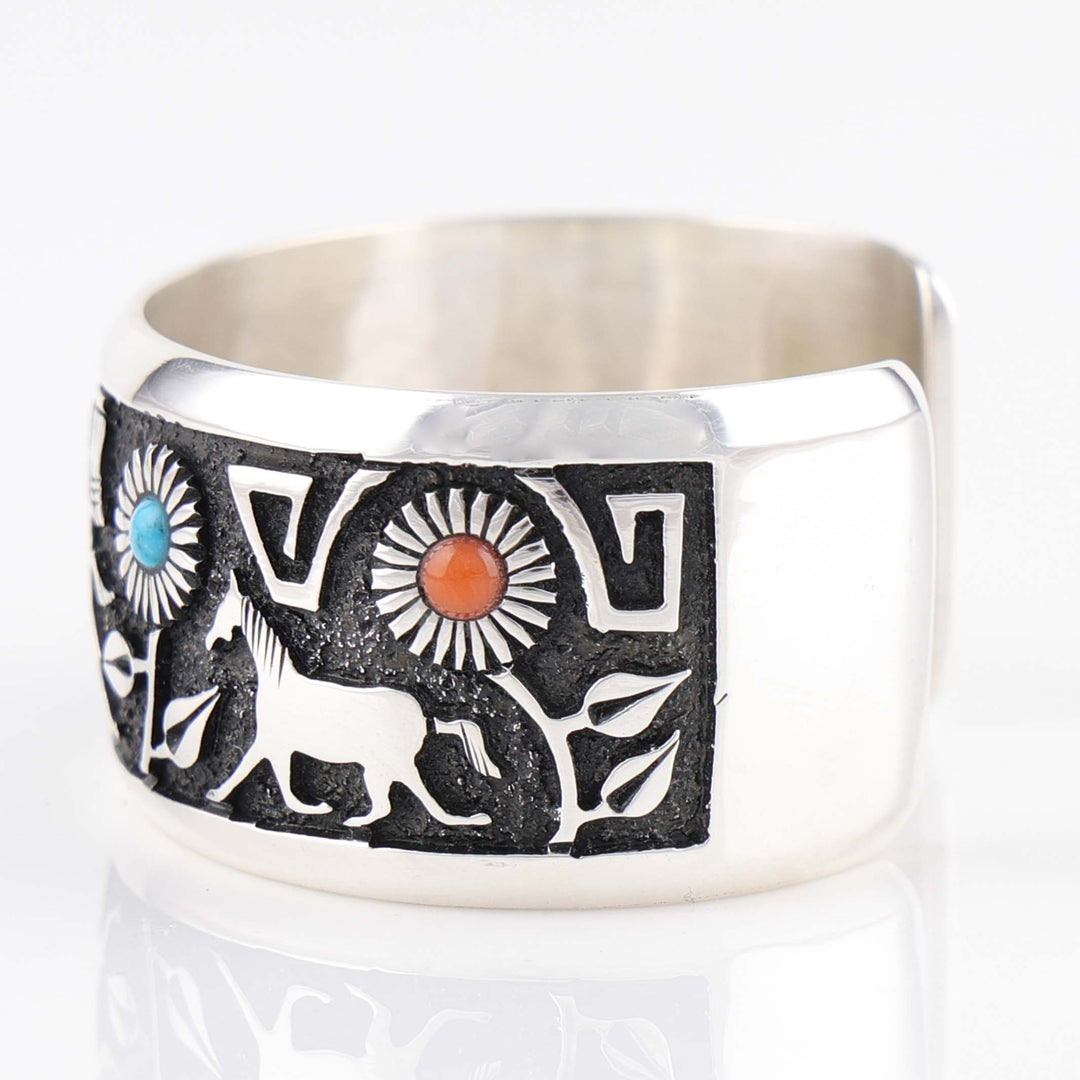 Horse and Flower Cuff