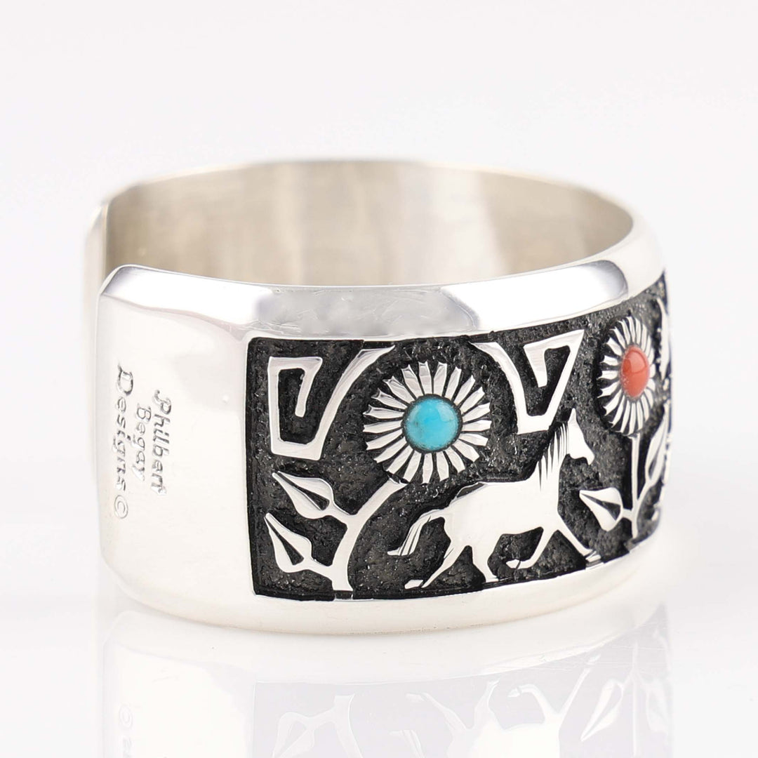 Horse and Flower Cuff