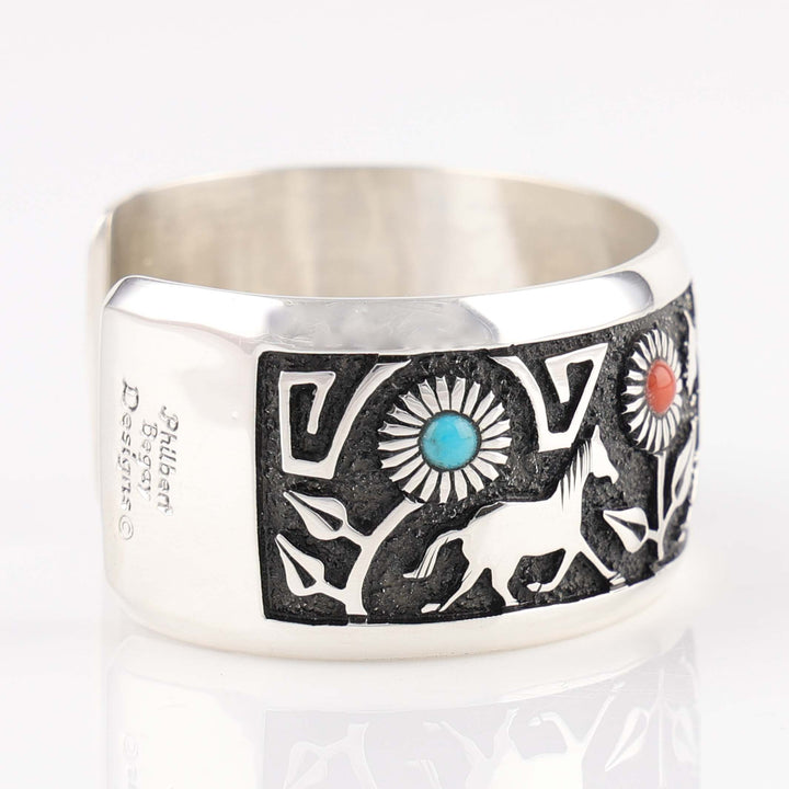 Horse and Flower Cuff