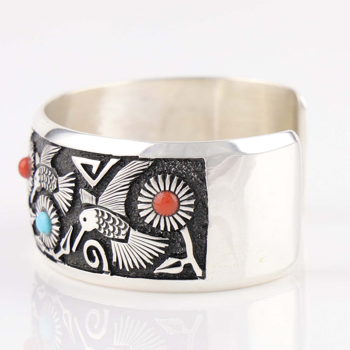Hummingbird and Flower Cuff