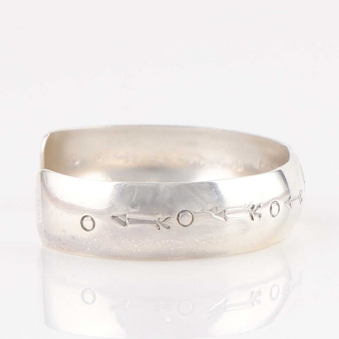 Stamped Silver Cuff