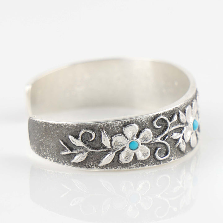 Turquoise Flower Cuff