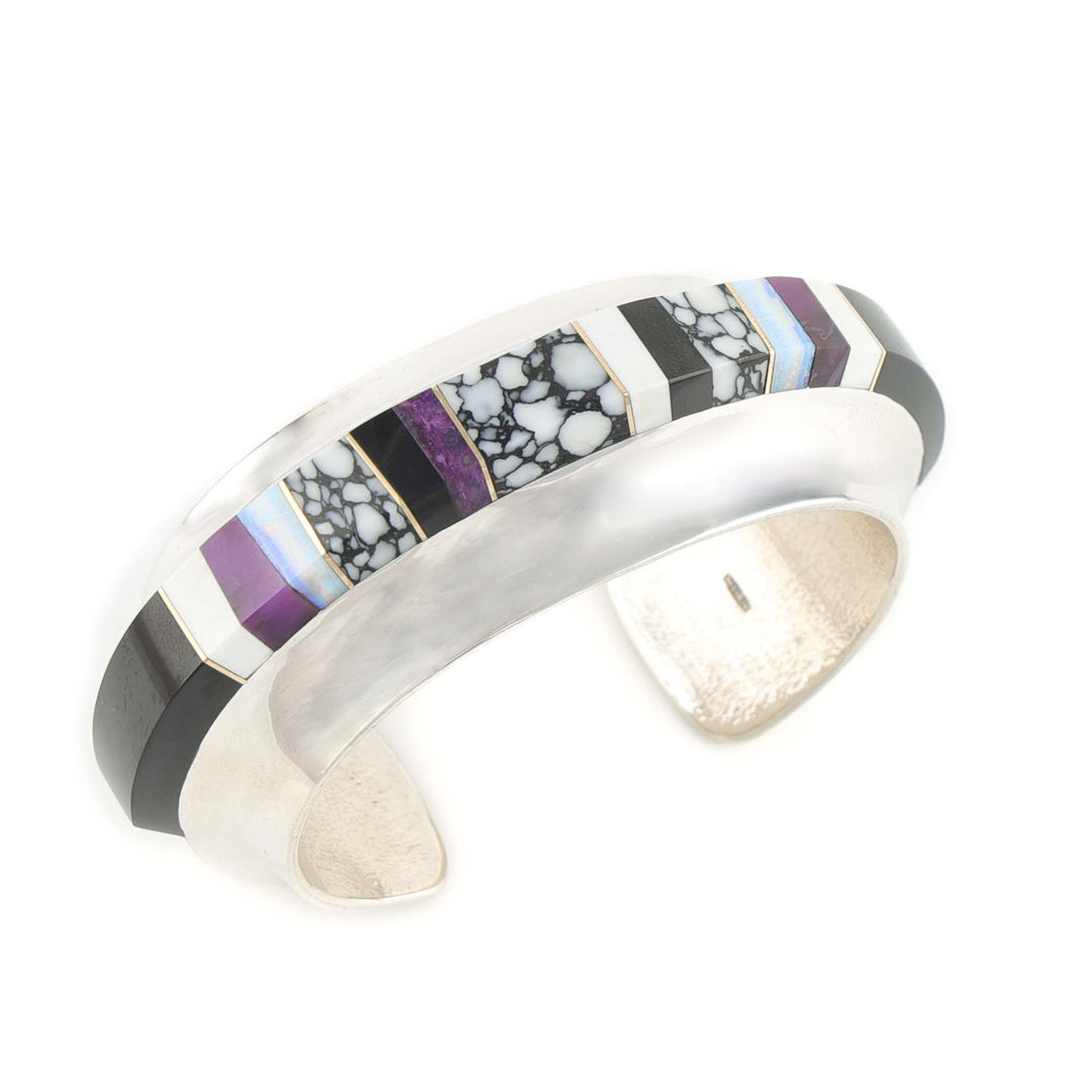 Multi-Stone Inlay Cuff
