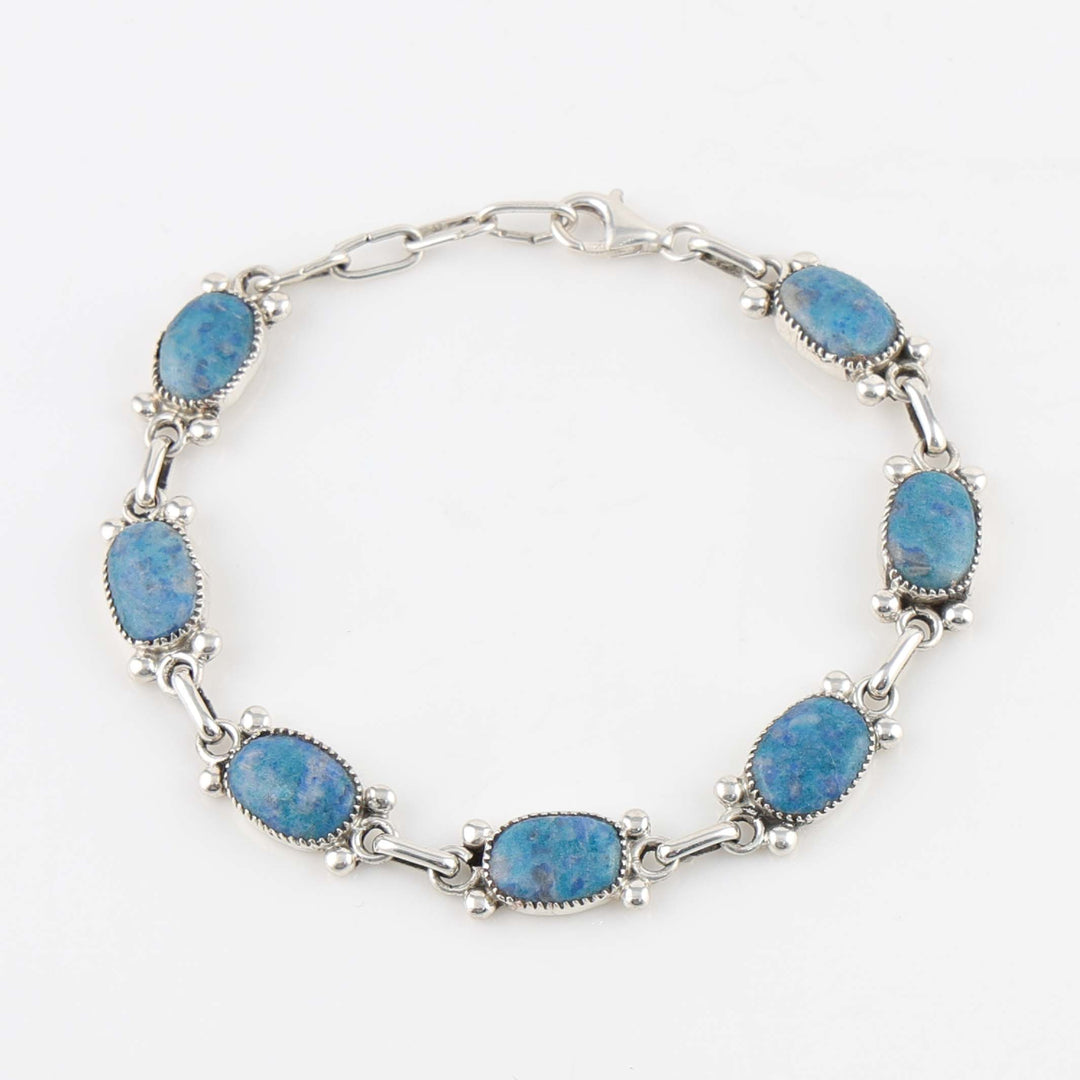 Denim Lapis Link Bracelet
