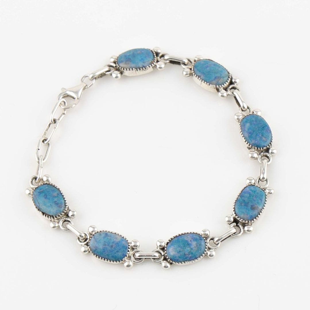 Denim Lapis Link Bracelet