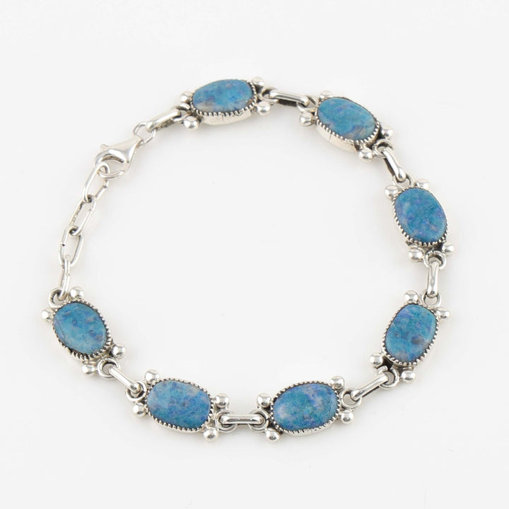 Denim Lapis Link Bracelet
