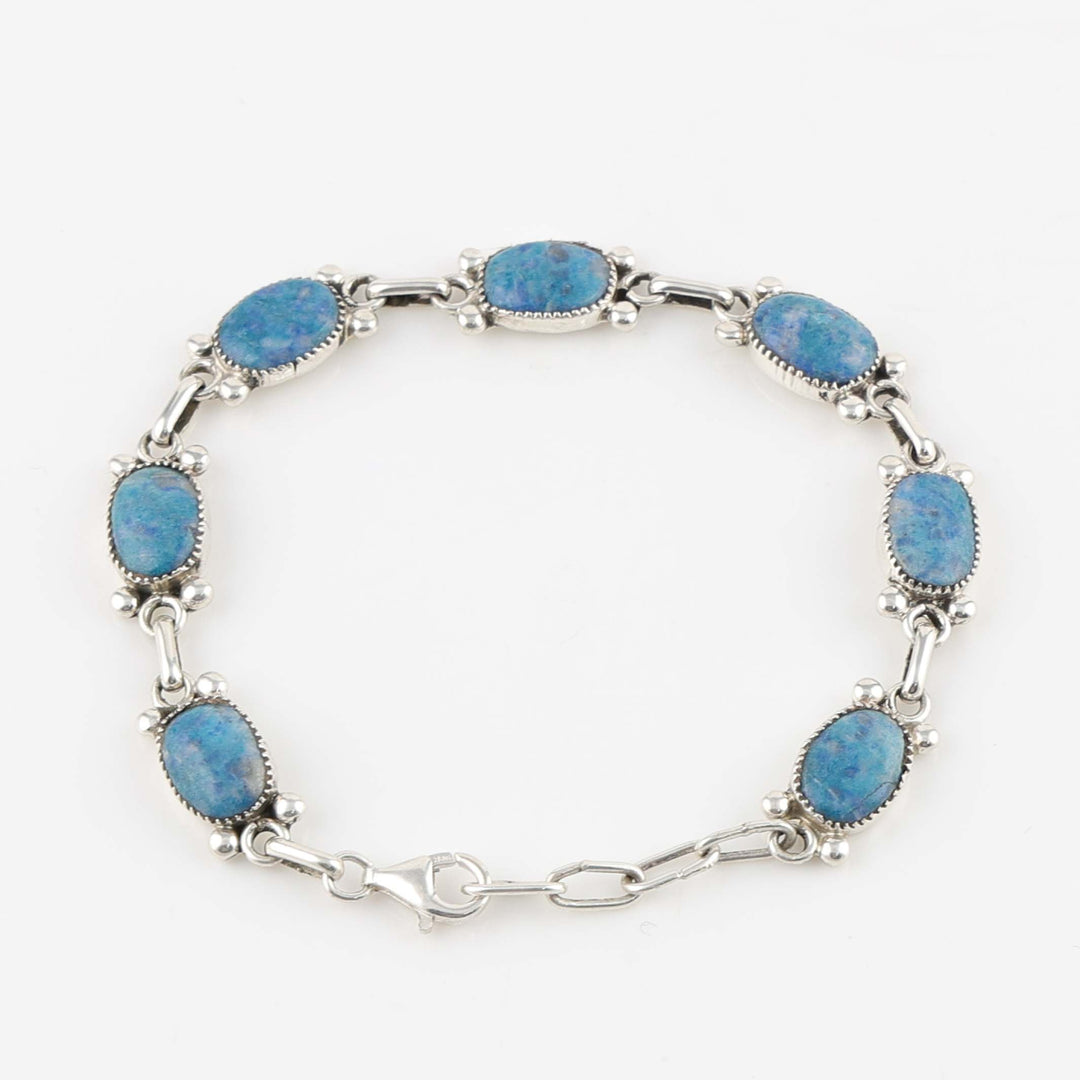 Denim Lapis Link Bracelet