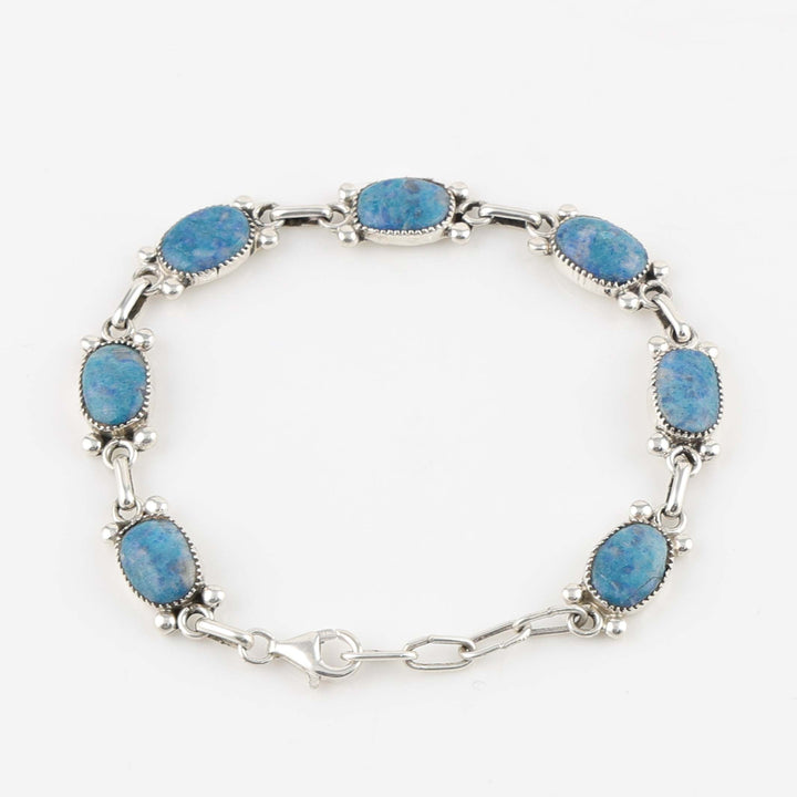 Denim Lapis Link Bracelet
