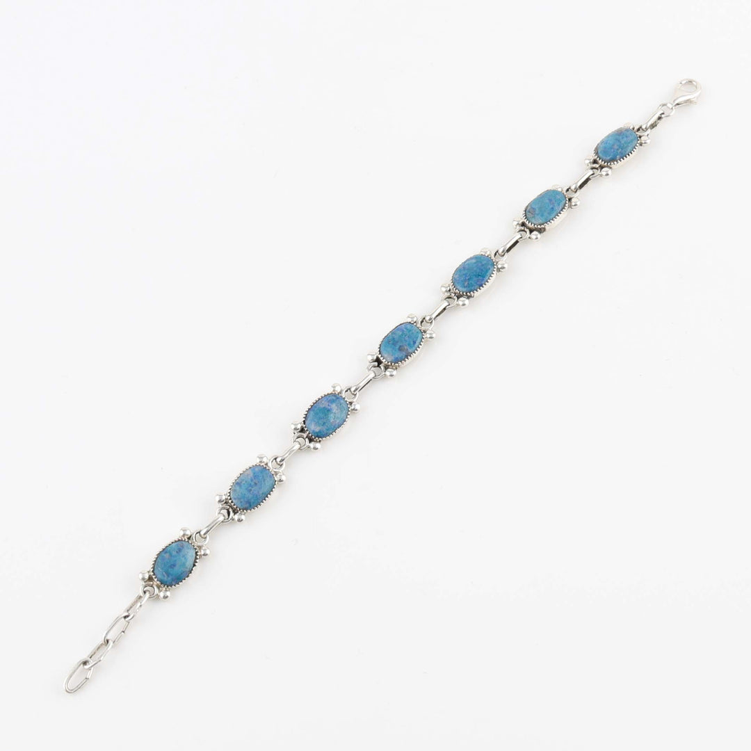 Denim Lapis Link Bracelet