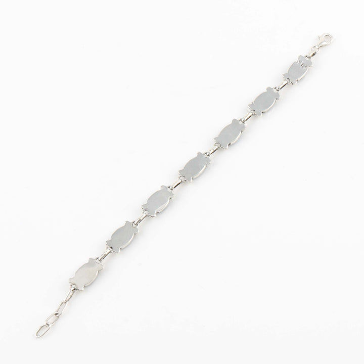 Denim Lapis Link Bracelet