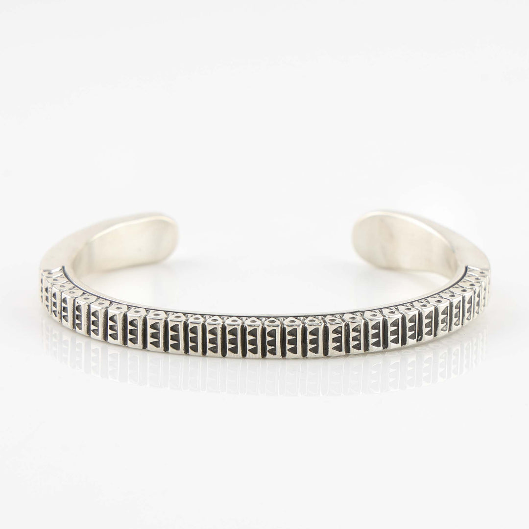 Stamped Silver Cuff