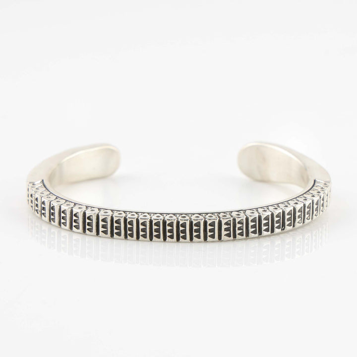 Stamped Silver Cuff