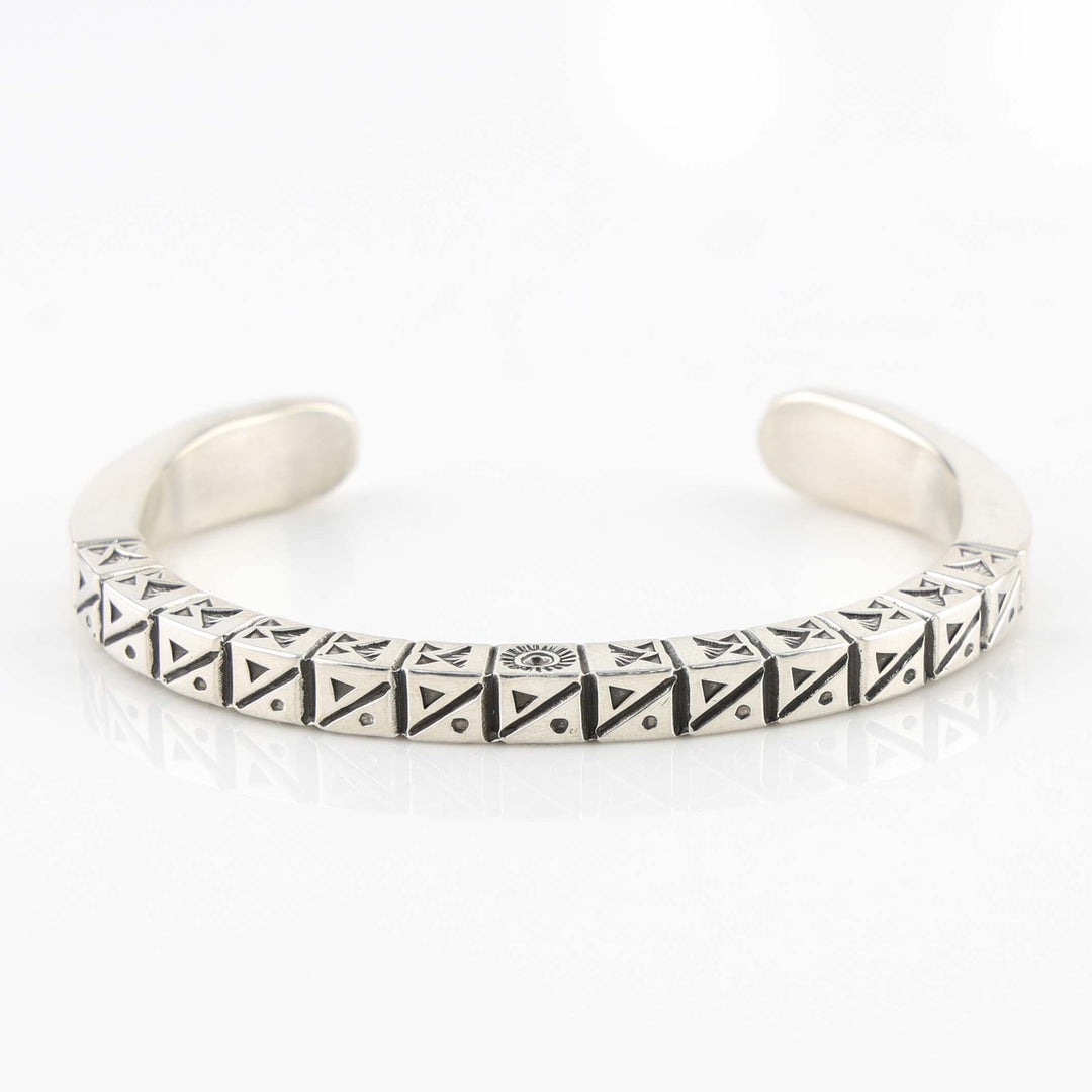 Stamped Silver Cuff