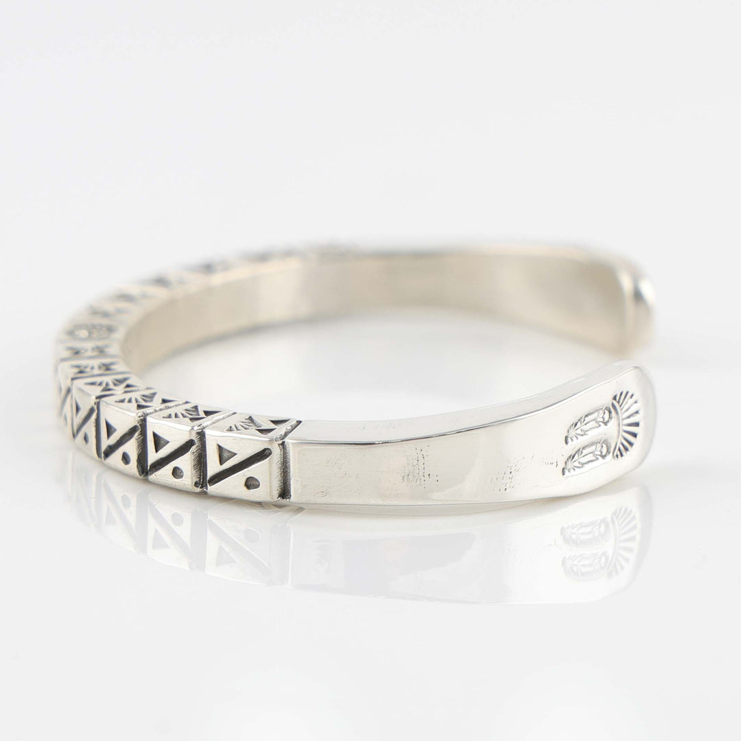 Stamped Silver Cuff