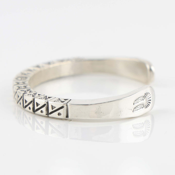 Stamped Silver Cuff