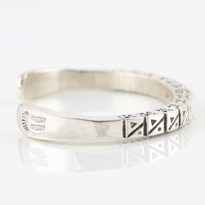 Stamped Silver Cuff