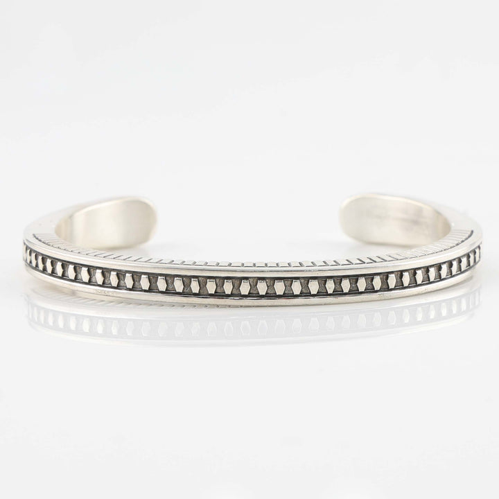 Stamped Silver Cuff