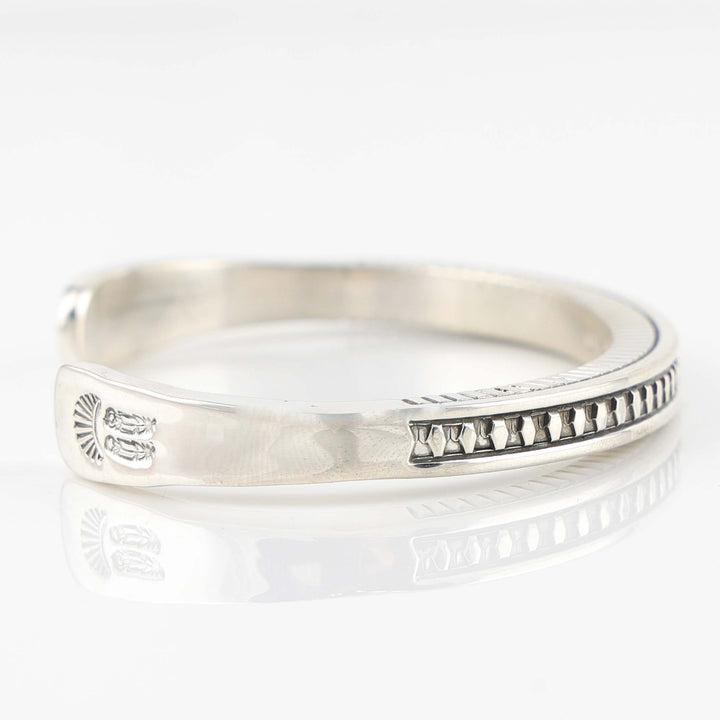 Stamped Silver Cuff