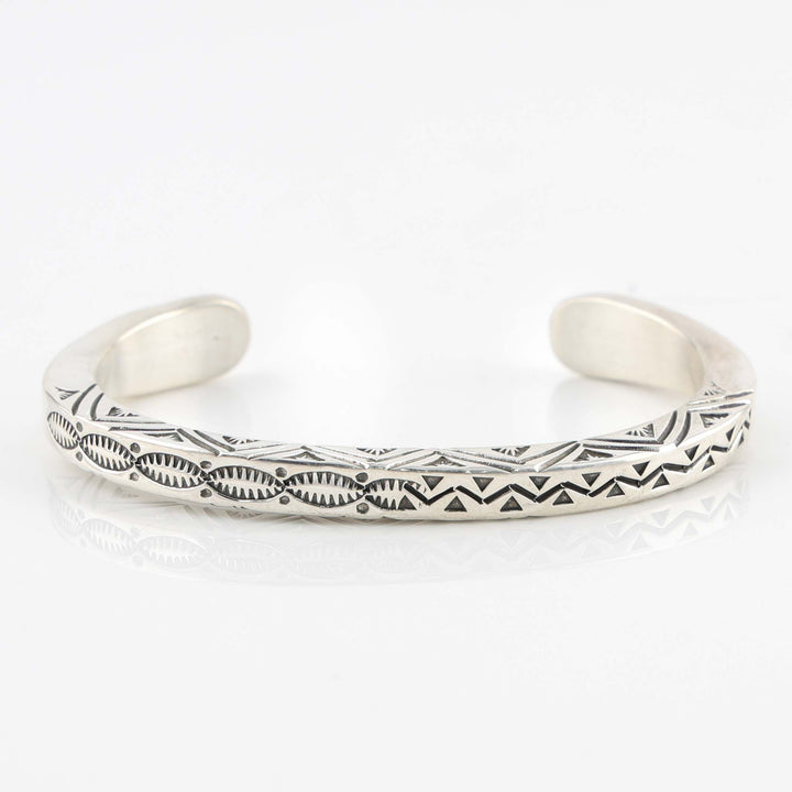 Stamped Silver Cuff