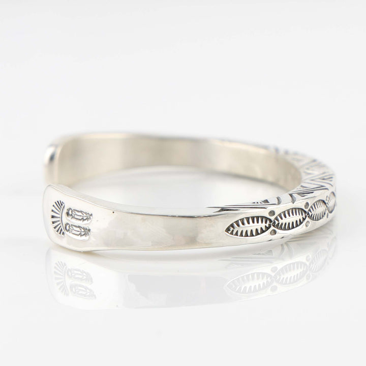 Stamped Silver Cuff
