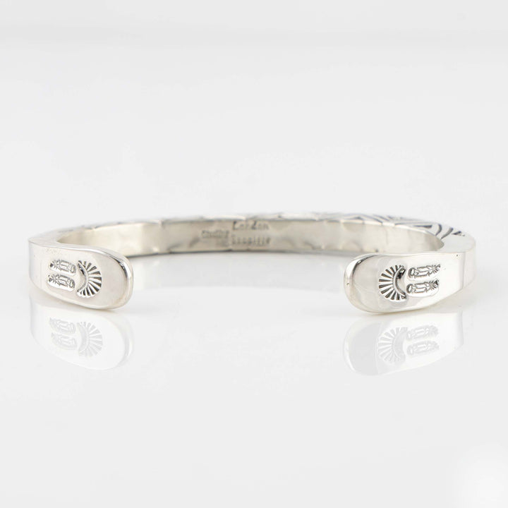 Stamped Silver Cuff