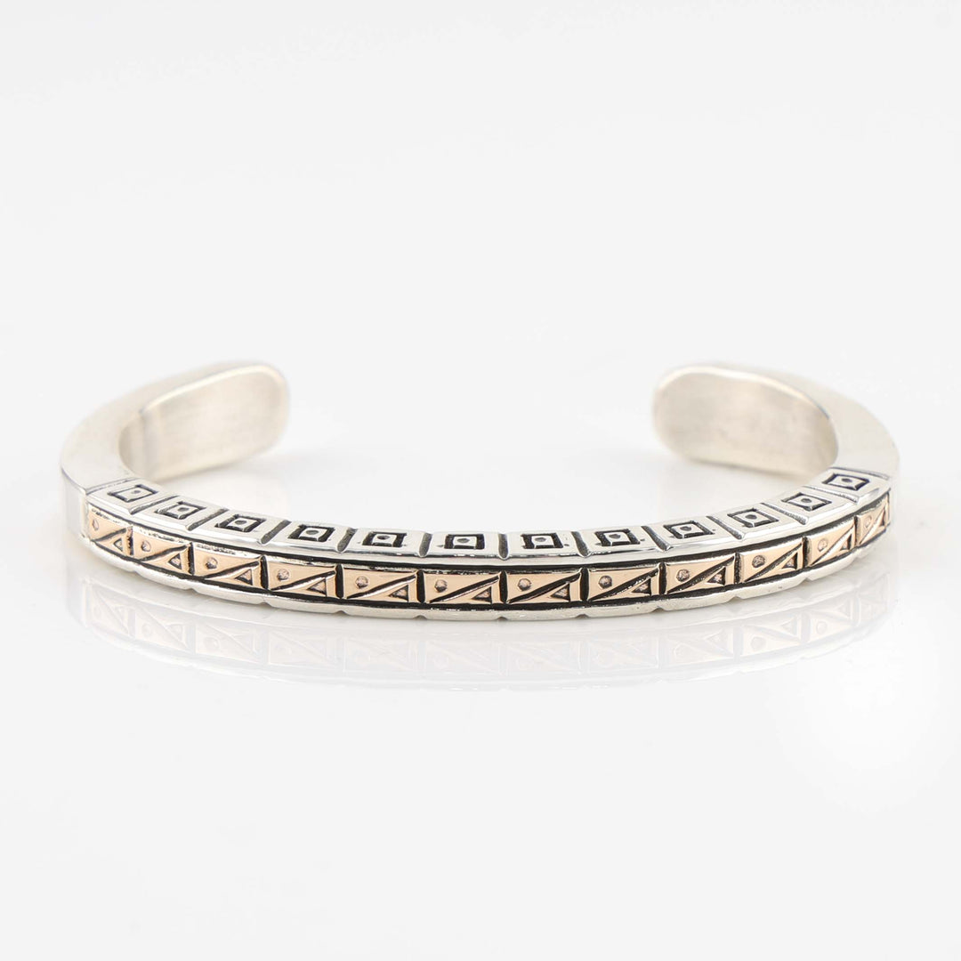 Gold on Silver Cuff