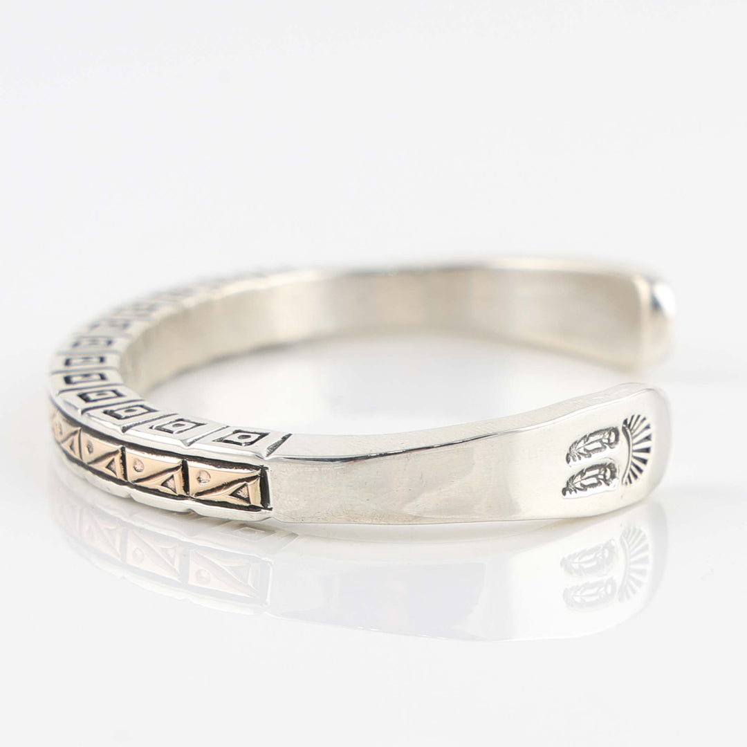 Gold on Silver Cuff