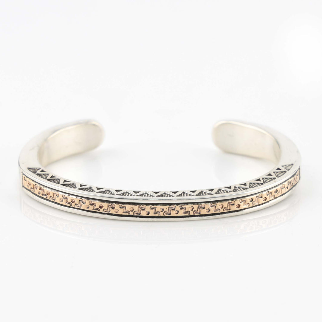 Gold on Silver Cuff