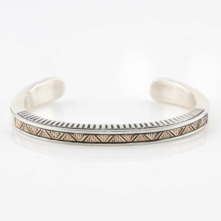 Gold on Silver Cuff