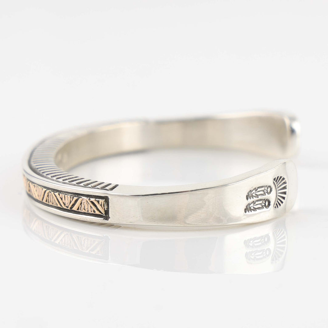 Gold on Silver Cuff