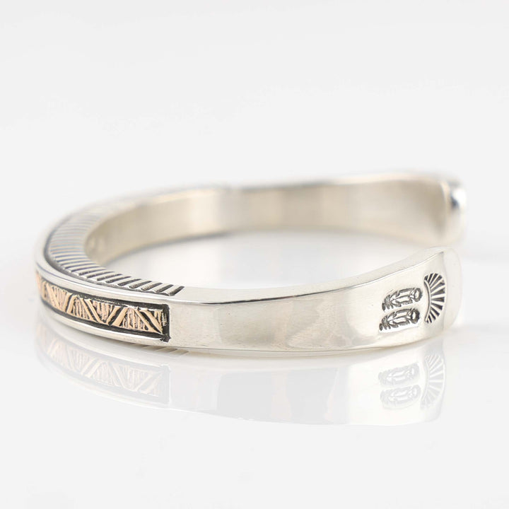 Gold on Silver Cuff