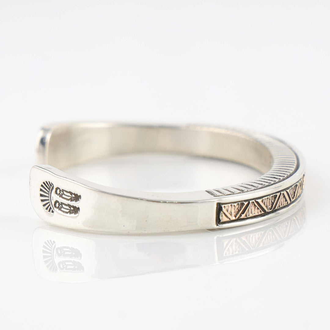 Gold on Silver Cuff