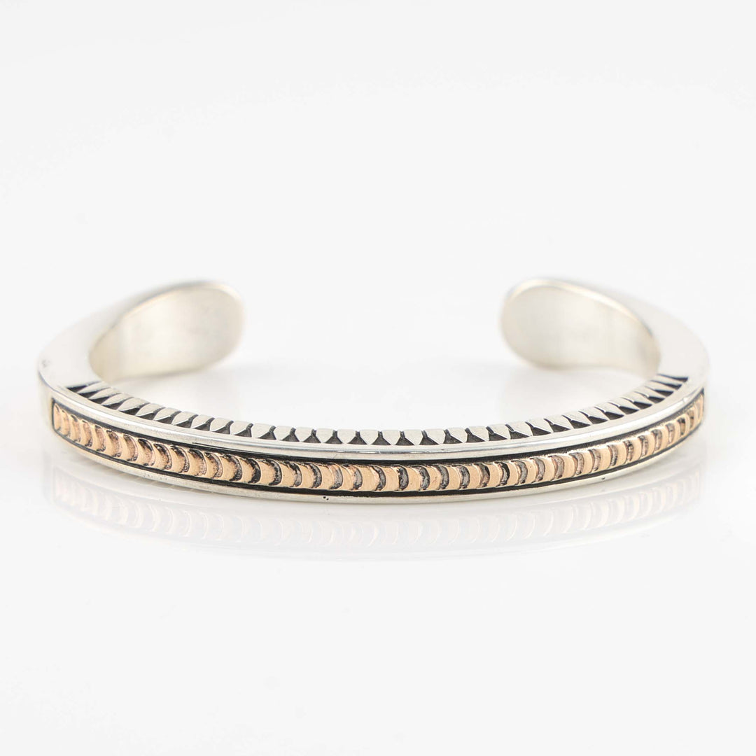 Gold on Silver Cuff