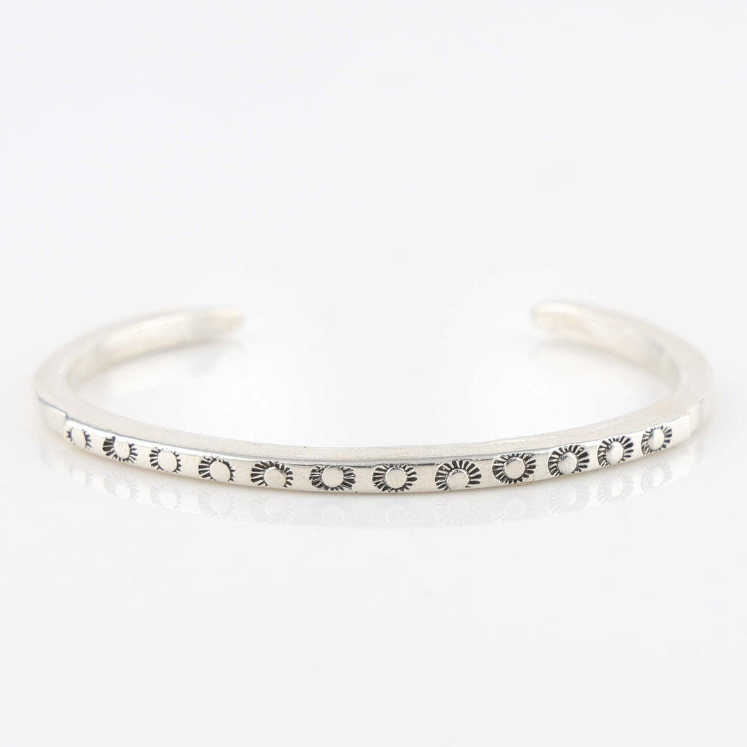 Stamped Silver Cuff