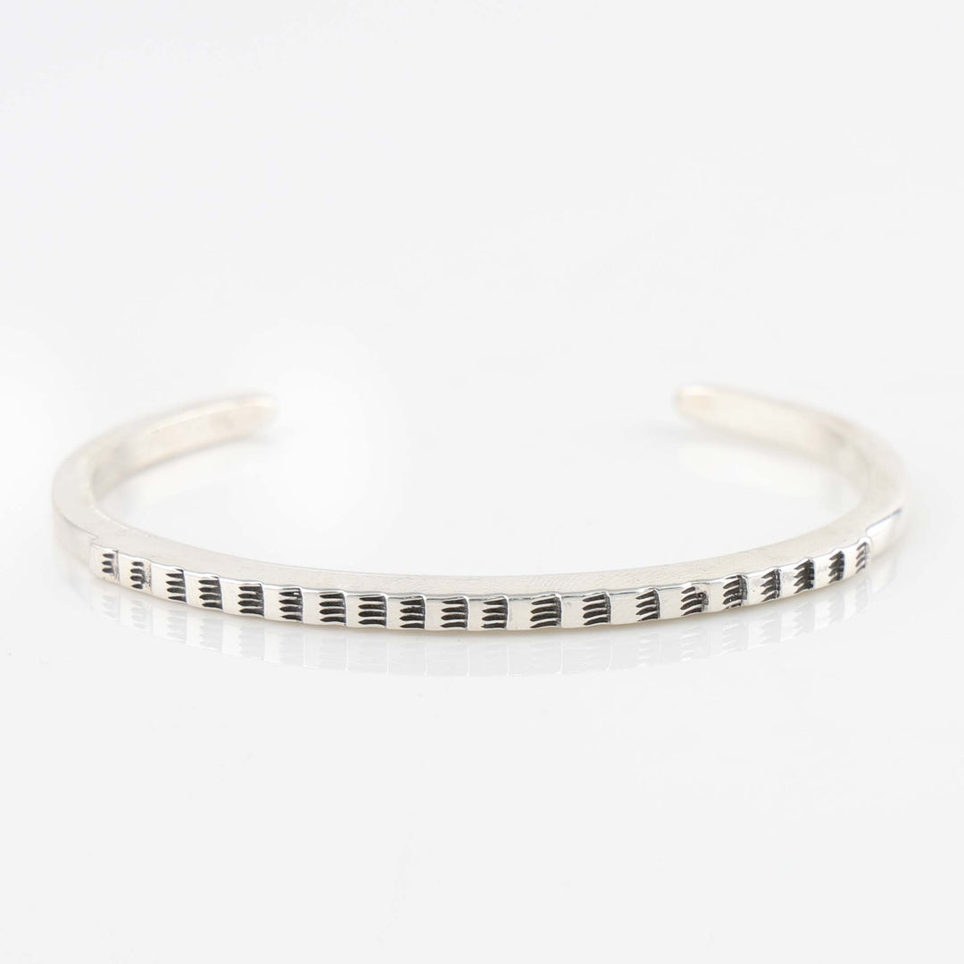 Stamped Silver Cuff