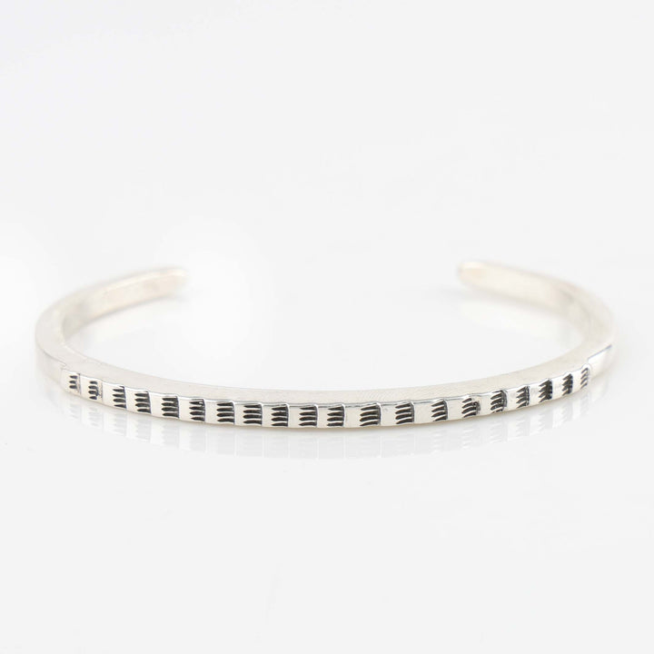 Stamped Silver Cuff