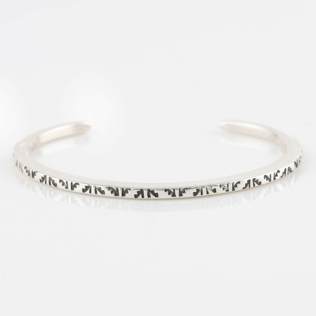 Stamped Silver Cuff