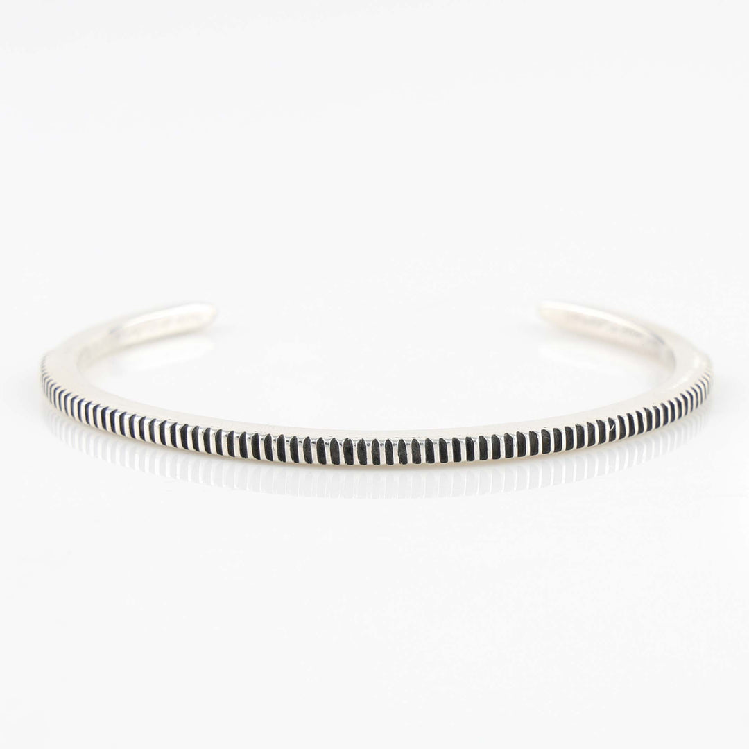 Stamped Silver Cuff