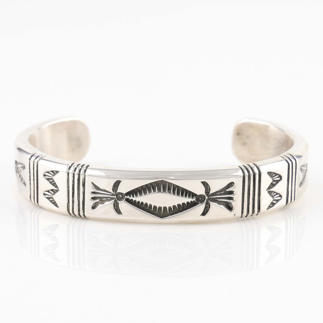Stamped Silver Cuff