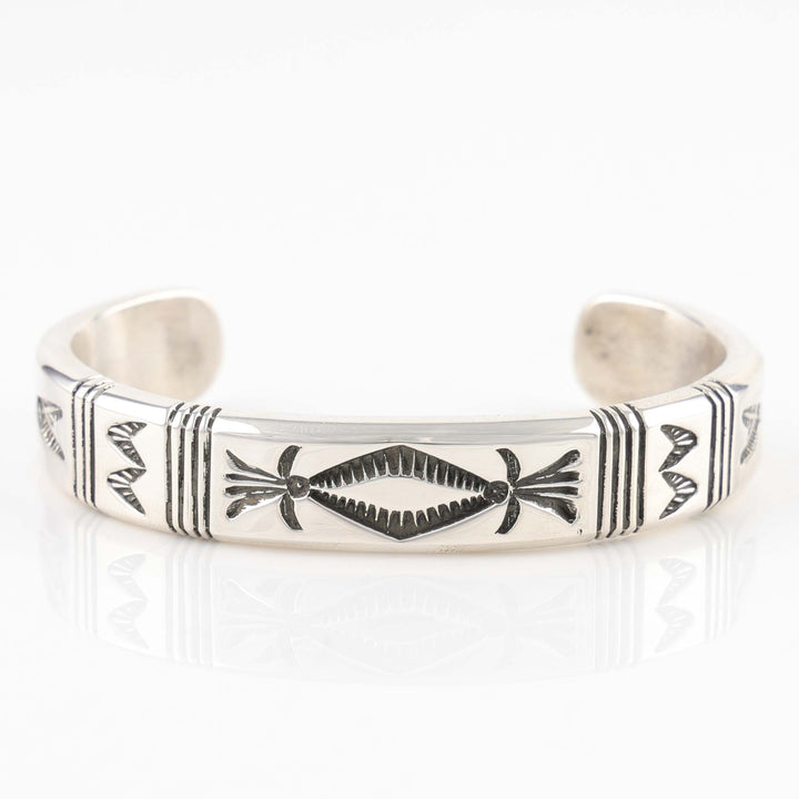 Stamped Silver Cuff