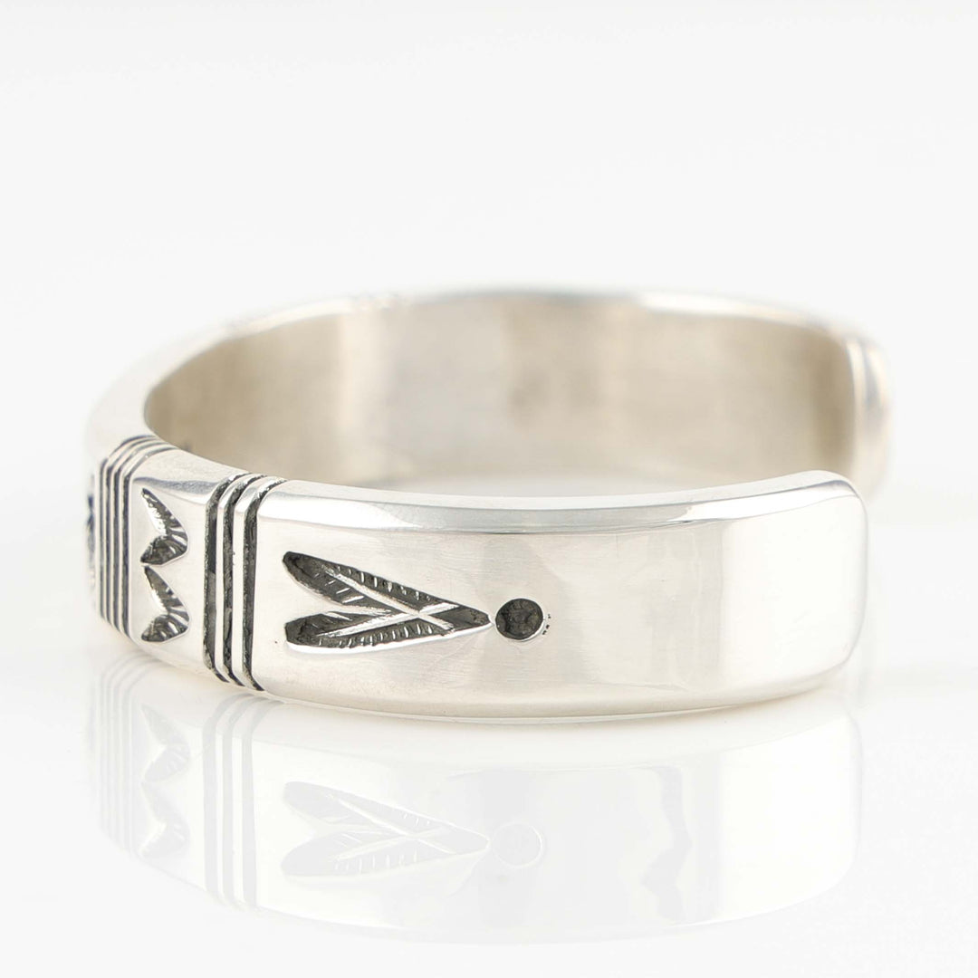 Stamped Silver Cuff
