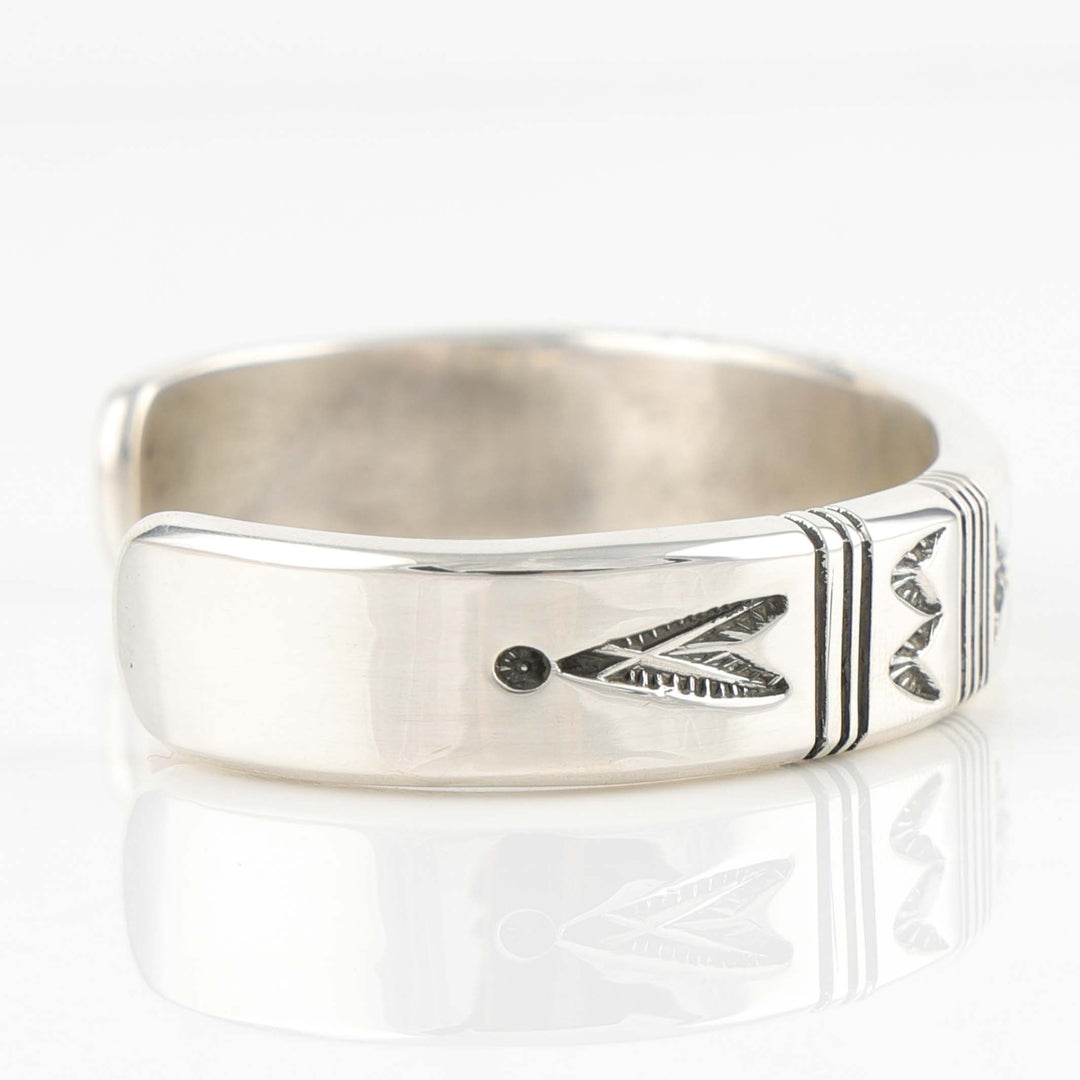 Stamped Silver Cuff