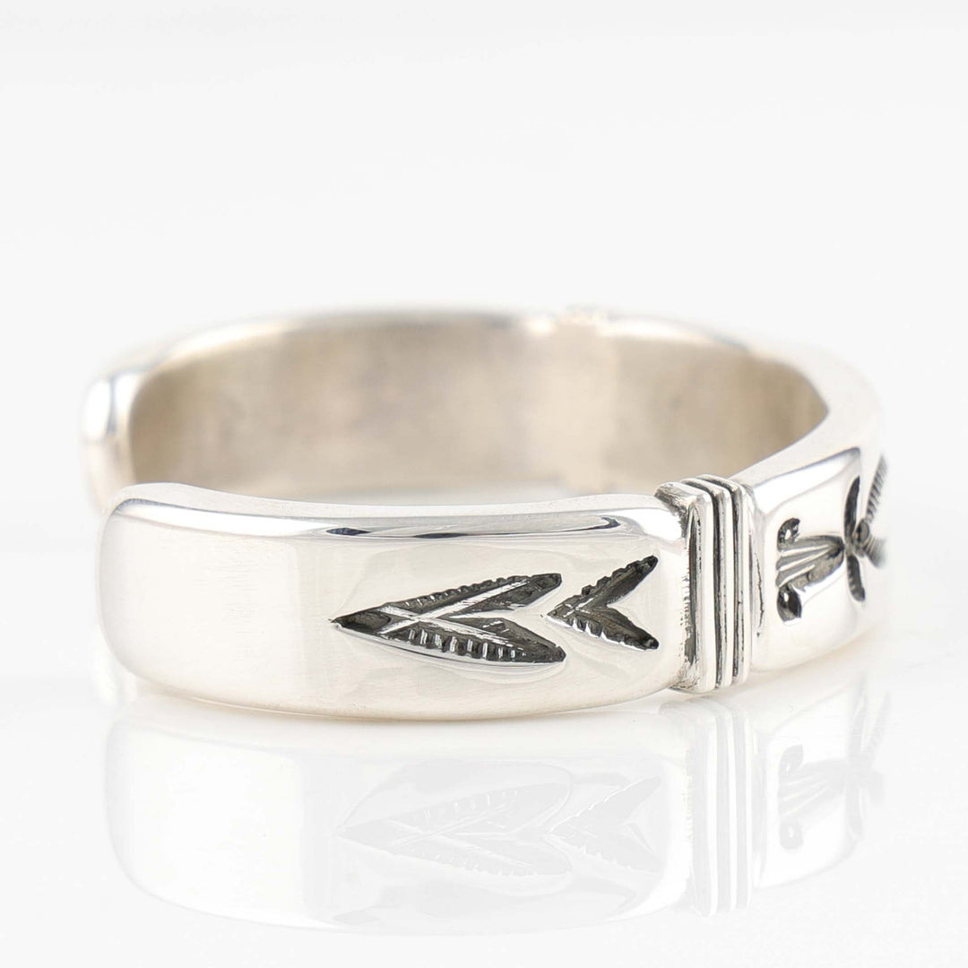 Stamped Silver Cuff