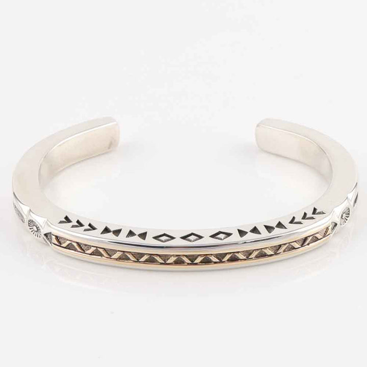 Gold on Silver Cuff