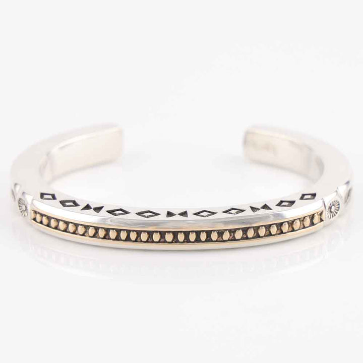 Gold on Silver Cuff